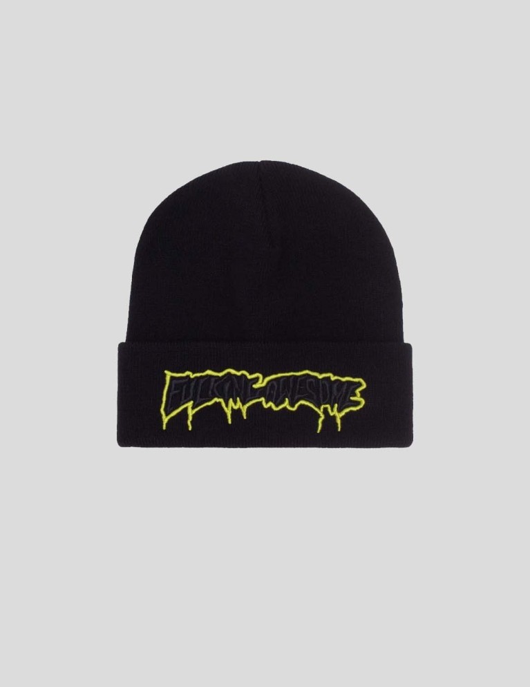Caldo FUCKS AWESOME running logo manette beanie nero